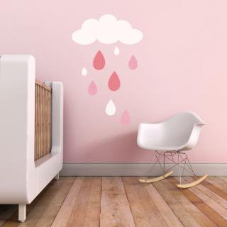 RAIN DROPS - White/Strawberry/Pink