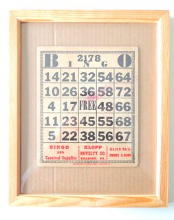 Vintage Bingo Card - 6