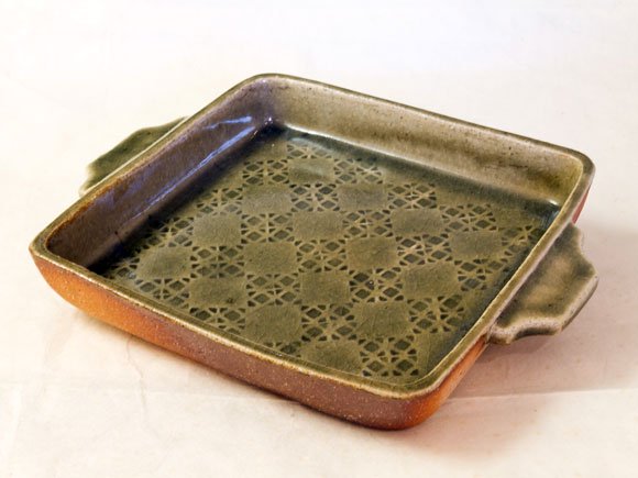 鉄青磁グラタン皿（角） - 熊本 阿蘇の特産品通販・お中元お歳暮 - ネットショップASOMO