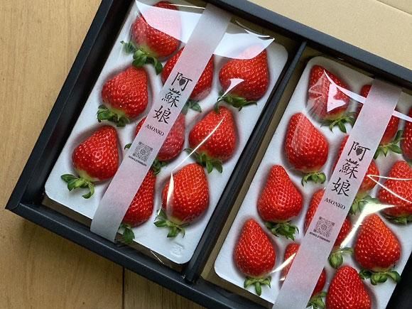 いちご ゆうべに 阿蘇娘 Asonko 贈答用 2パック 熊本 阿蘇の特産品通販 お中元お歳暮 ネットショップasomo