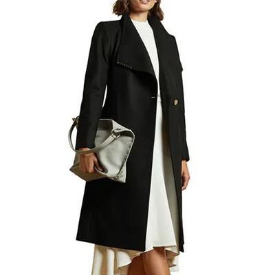 ROSE ロングウールラップコート ブラック|テッドベーカー| TED BAKER
