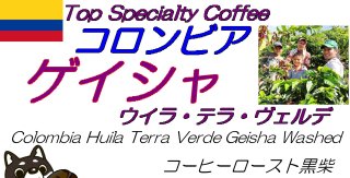 <img class='new_mark_img1' src='https://img.shop-pro.jp/img/new/icons1.gif' style='border:none;display:inline;margin:0px;padding:0px;width:auto;' />Colombia Huila Terra Verde Geisha Washed