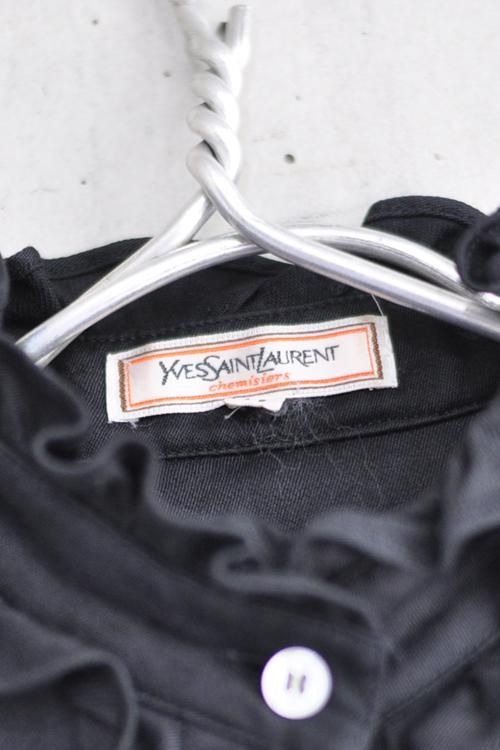 YvesSaintLaurent(イヴサンローラン)フリルブラウス BLK - Lubb YvesSaintLaurent(イヴサンローラン)フリルブラウス BLK - Lubb