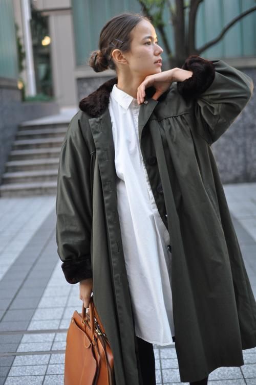 YvesSaintLaurent(イヴサンローラン)ファーライニングコート - Lubb - Vintage&Used  （レディースヴィンテージ古着通販）