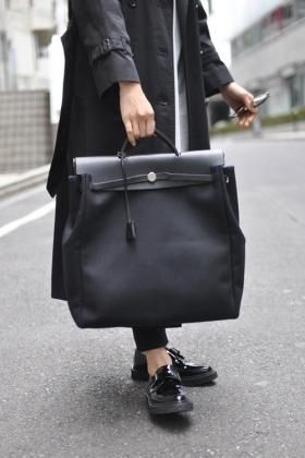 HERMES(エルメス)エールキャンバスバッグ BLK - Lubb - Vintage&Used ...