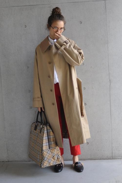 リサイズ Burberrys(バーバリー)ステンカラーコートキャメル襟JM