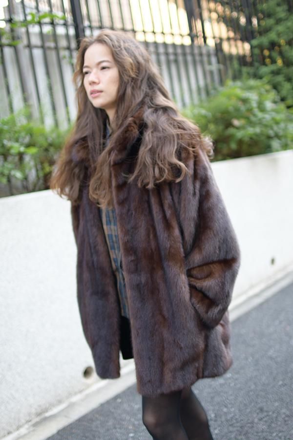 ミンクファー ジャケット バイカラージャケット MINK FUR ファーコート