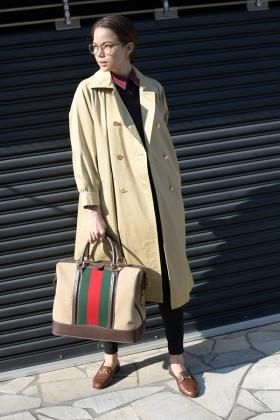 リサイズ YvesSaintLaurent(イヴサンローラン) ゴールドボタントレンチ 