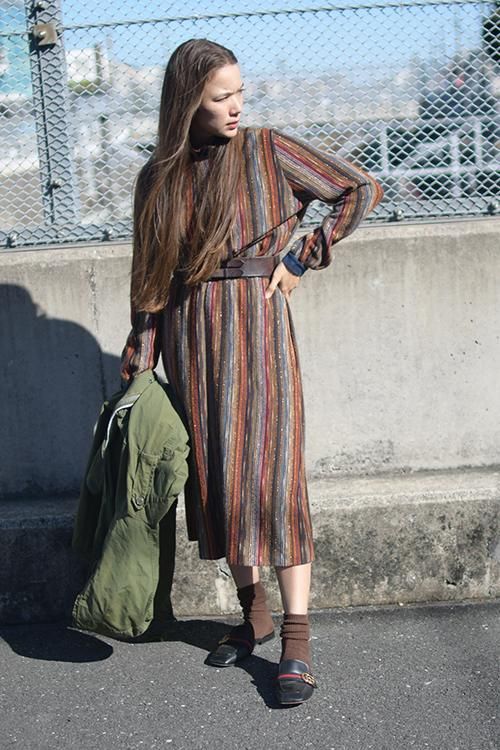 80s Boielliストライプニットワンピース Lubb Vintage Used レディースヴィンテージ古着通販 80s Boielliストライプニットワンピース Lubb Vintage Used レディースヴィンテージ古着通販