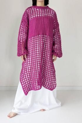 ビンテージ ヨーロッパ ピンク 薄手 ニット ワンピース デッドストック 美品 ビンテージ ヨーロッパ ピンク 薄手 ニット ワンピース デッド