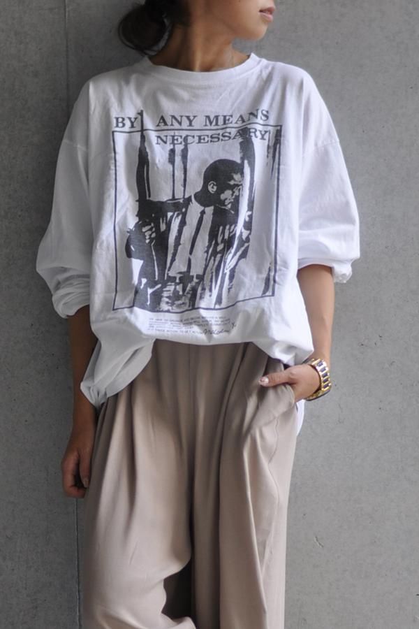 vintage】90s 革命家マルコムX ロングTシャツ - Lubb