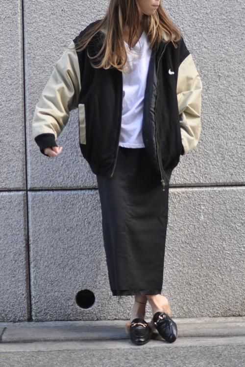 90s NIKE スタジャン FORCEタグ レザー切替 VENUSジップ
