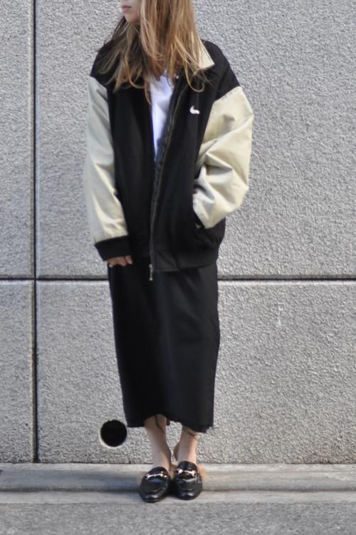 90s USA製 NIKE VARSITY ジャケット レザー スタジャン M NIKE - 激レア 美品 NIKE ヴィンテージ スタジャン Mレザー 銀