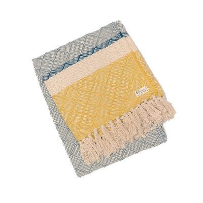 CHI・coracao ・Cotton Half Blanket Azulejo