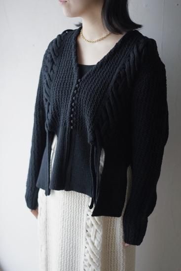 braid slit cardigan（2カラー） _malamute - This___ ONLINESHOP