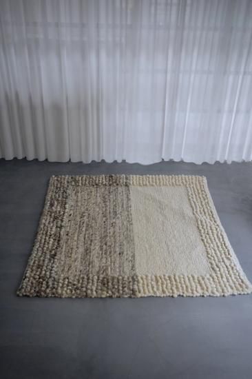 専用　FATIMA GOMES ラグ　CASTELLA NOTE ラグ 4【150×150cm】アイボリー×ミックス＿FATIMA GOMES - This