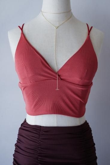 下着・アンダーウェア Cupin Satin Bratop No.6 CUP IN BRA TOP DOUBLE ブラトップ（8カラー）＿DAWN