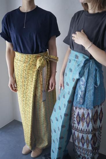 パンツ WONDER FULL LIFE KANTHA WRAP PANTS KHANTA WRAP PANTS パンツ（blue） ＿WONDER FULL LIFE - This___