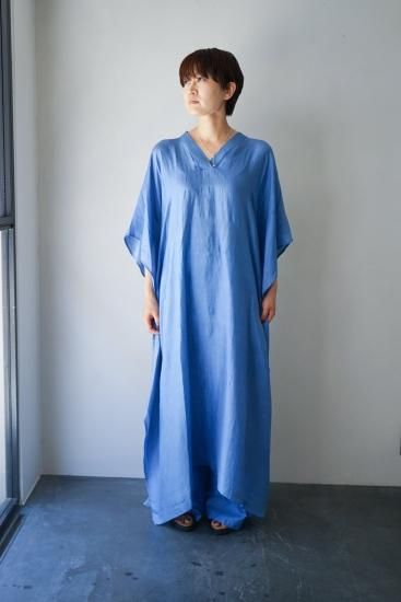 JAPONASERIE ワンピース / MULBERRY SILK / handloom silk (blue
