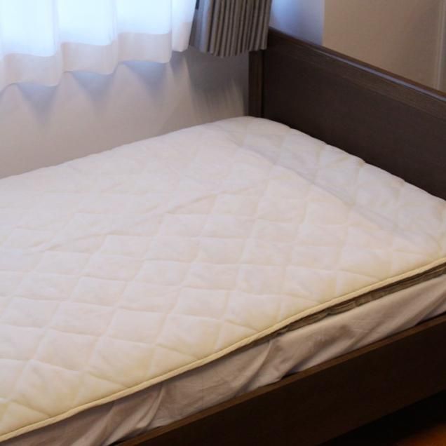 快涼】 本麻敷きパッド リネン セミダブル ダブル 中綿麻100