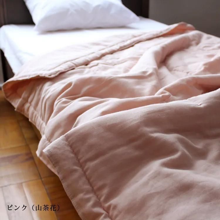 真綿肌掛け布団 スフレガーゼ 150×210cm シングル 手引きまわた