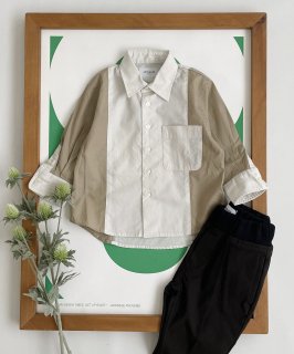 COLOR BLOCKING SHIRTS クレイジー切替/羽織り/オケージョン［80-145cm］<img class='new_mark_img2' src='https://img.shop-pro.jp/img/new/icons20.gif' style='border:none;display:inline;margin:0px;padding:0px;width:auto;' />