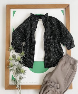 OUTLET 2WAY FRILL SHIRT DOT [80-90cm]<img class='new_mark_img2' src='https://img.shop-pro.jp/img/new/icons20.gif' style='border:none;display:inline;margin:0px;padding:0px;width:auto;' />