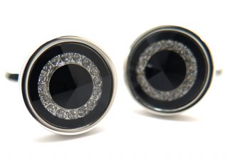 NO BRANDʥΡ֥ɡ BLACK CIRCLE LIGHT CUFFLINKS֥å饤ȥեʥեܥ/ե󥯥