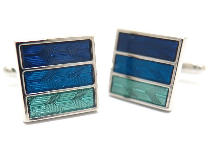 NO BRANDʥΡ֥ɡ ARROW PATTERN BORDER BLUE CUFFLINKS ѥܡե(֥롼)ʥեܥ/ե󥯥ˤβ