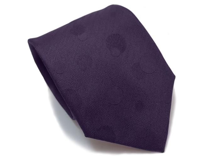 Simon Carter サイモンカーター Doble Dot Purple ダブルドット シルクネクタイ パープル