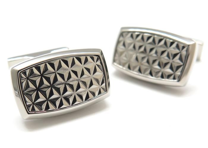 S T Dupont エス テー デュポン Diamond Head Rounded Rectangle Cufflinks ラウンデッドレクタングルダイヤモンドヘッドカフス