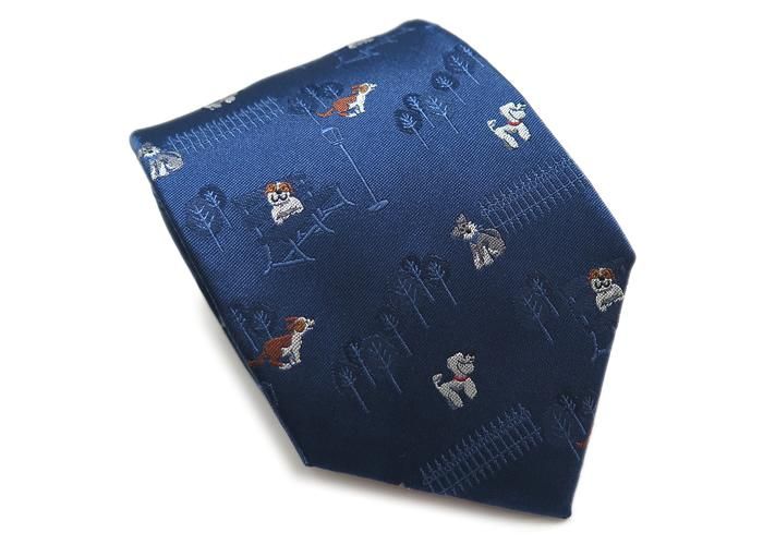 21awモデル Simon Carter サイモンカーター Dogs Navy 犬シルクネクタイ ネイビー 21awモデル Simon Carter サイモンカーター Dogs Navy 犬シルクネクタイ ネイビー