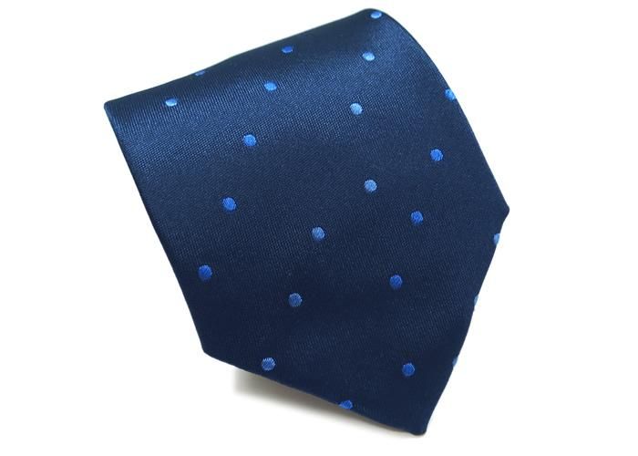 Vivienne Westwood ヴィヴィアン ・ウエストウッド MINI DOT JACQUARD BLUE SILK TIE ミニドット ジ  ャカード シルク ネクタイ（ブル ー）