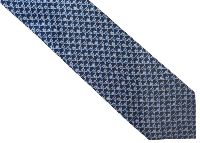 Salvatore Ferragamo サルヴァトーレフェラガモ BEAR DARK BLUE SILK NECK TIE クマ  シルクネクタイ（ダークブルー）