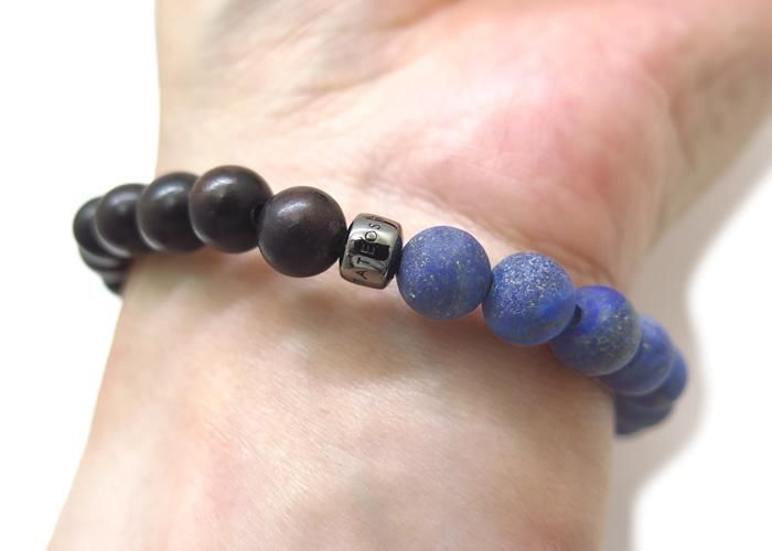 TATEOSSIAN タテオシアン BEADS SILVER GEAR TRIO SEMI PRECIOUS ONYX BRACELET ビーズシルバー ギアトリオセミプレシャスブレスレット(ラピスラズリ)