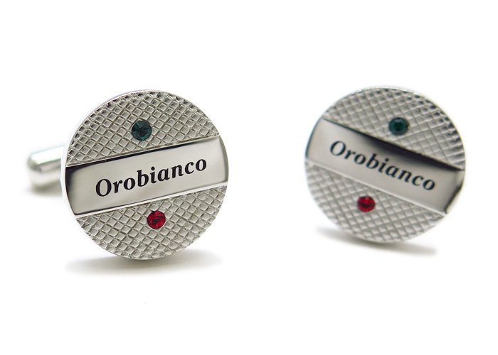Orobianco （オロビアンコ ） ラウンドロゴカフス（トリコローレ） （カフスボタン/カフリンクス） - ブランドの画像