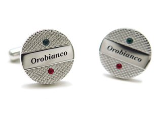 Orobianco （オロビアンコ ） ラウンドロゴカフス（トリコローレ） （カフスボタン/カフリンクス） - ブランド