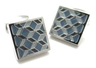 【2022AWモデル】TATEOSSIAN タテオシアン ENAMEL GEOMETRIC ENAMEL GREY CUFFLINKS エナメル ジオメトリックエナメルカフス(グレイ)