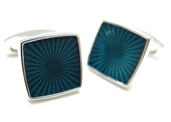 SIMON CARTER サイモンカーター SUN RAY TEAL CUFFLINKS　サンレイカフス（ティール）