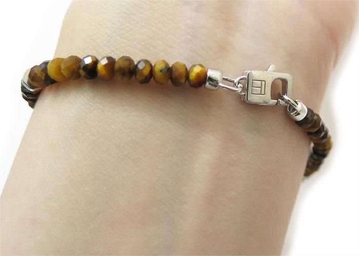 TATEOSSIAN タテオシアン SILVER NODO SEMI-PRECIOUS TIGER EYE BRACELET プレシャスストーンシルバーノード半貴石ブレスレット(タイガーアイ) ブランド アクセサリー TATEOSSIAN タテオシアン プレシャスストーン シルバー ノード 半貴石 ブレスレット(モスアゲート)(Mサイズ)