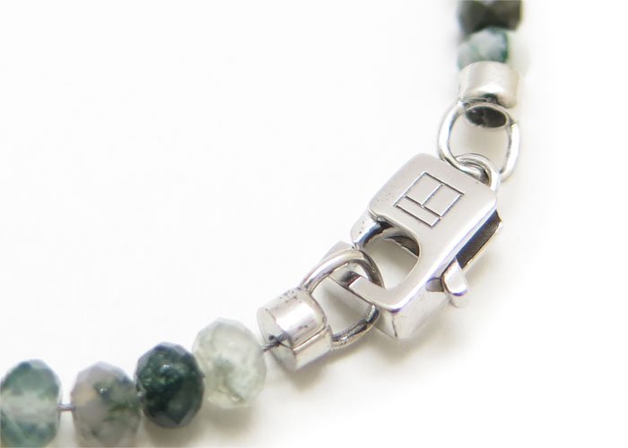 TATEOSSIAN タテオシアン SILVER NODO SEMI-PRECIOUS MOSS AGATE BRACELET  プレシャスストーンシルバーノード半貴石ブレスレット（モスアゲート）（Mサイズ）