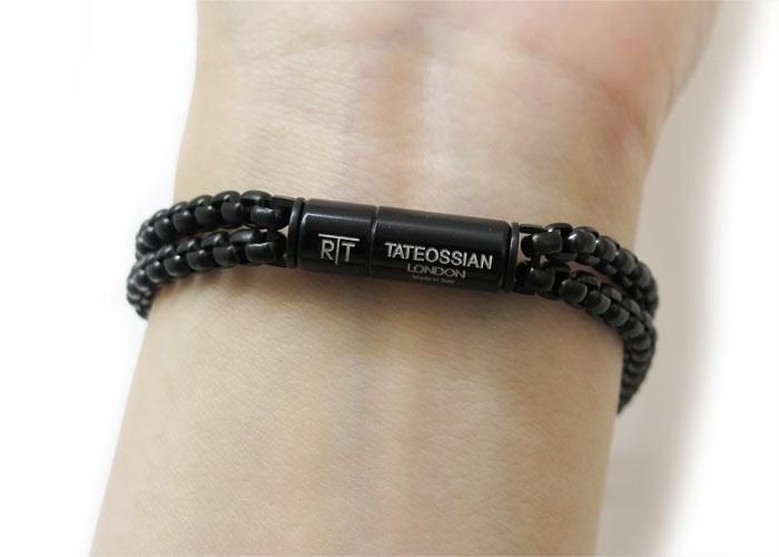 TATEOSSIAN タテオシアン POP ELEMENTS 4MM BLACK IP BRACELET ポップ