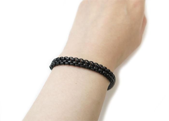 TATEOSSIAN タテオシアン POP ELEMENTS 4MM BLACK IP BRACELET ポップ