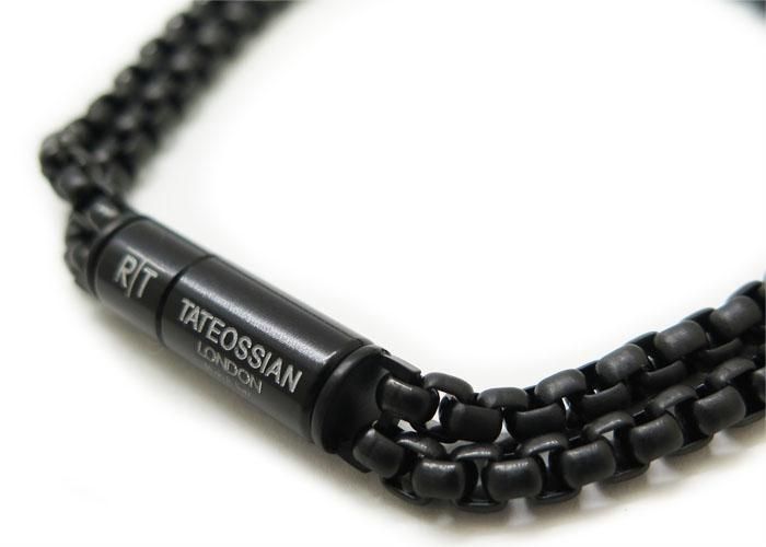 TATEOSSIAN タテオシアン POP ELEMENTS 4MM BLACK IP BRACELET ポップ