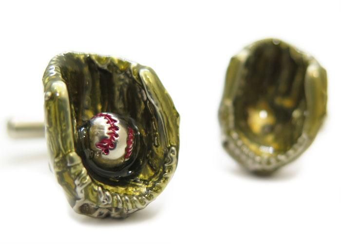 【一部予約！】 SWANK 野球 CUFFLINKS BROWN BALL ＆ GLOVE BASEBALL スワンク その他