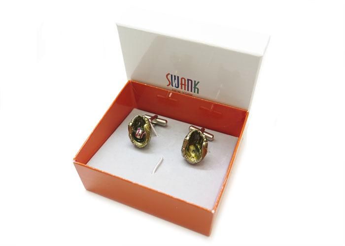 SWANK スワンク BASEBALL GLOVE ＆ BALL BROWN CUFFLINKS 野球