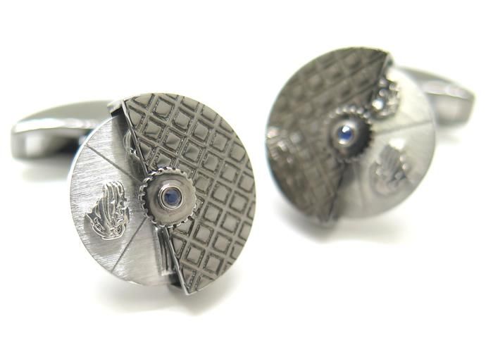 TATEOSSIAN タテオシアン SILVER CORONATION REGALIA SPINNING DISC CUFFLINKS　 コロネーションレガリアスピニングディスクシルバーカフス　世界限定100セット