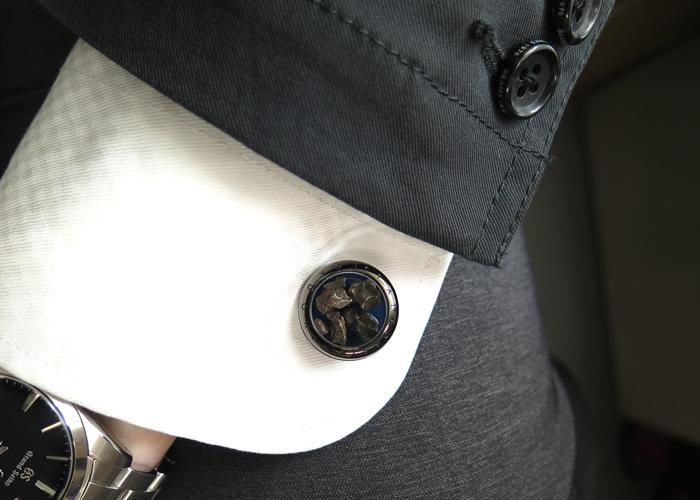 TATEOSSIAN タテオシアン PANORAMA METEORITE GUNMETAL & METEORITE