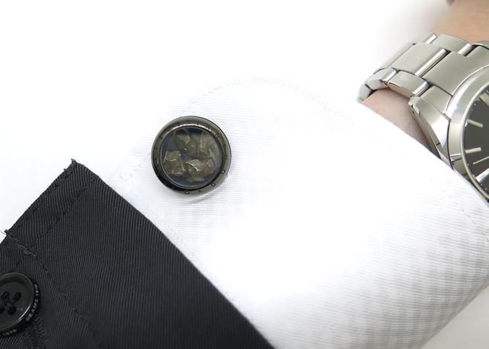 TATEOSSIAN タテオシアン PANORAMA METEORITE GUNMETAL & METEORITE