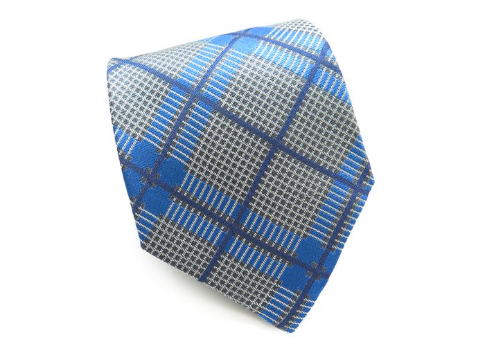 Vivienne Westwood ヴィヴィアン ・ウエストウッド RED ORB CHECK JACQUARD GREY SILK TIE レッド  オーブ チェック ジャカード シルク ネクタイ（グレイ）